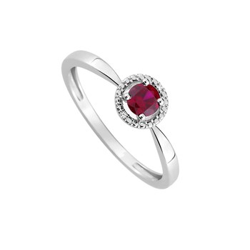 Bague Femme - Rubis - Oxyde de zirconium - Or 18 Carats