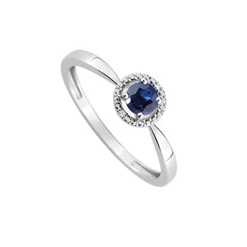 Bague Femme - Saphir - Oxyde de zirconium - Or 18 Carats