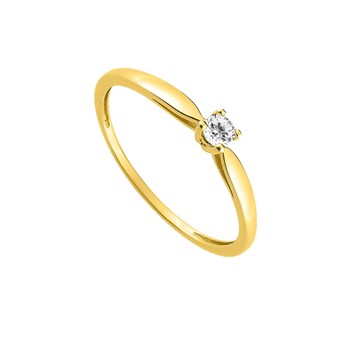 Bague Femme - Or 18 Carats - Diamant 0,1 Carats