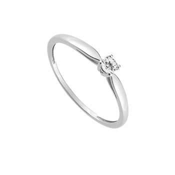 Bague Femme - Or 18 Carats - Diamant 0,1 Carats