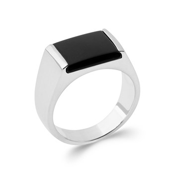 Bague Femme - Argent 925 - Onyx synthétique
