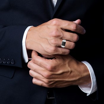 Bague Femme - Argent 925 - Onyx synthétique
