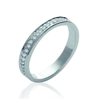 Alliance en argent - Femme - Argent 925 - Oxyde de zirconium