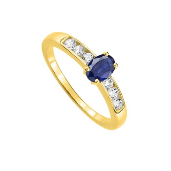 Bague Femme - Saphir - Oxyde de zirconium - Or 18 Carats
