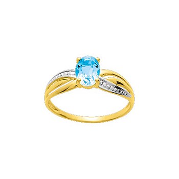 Bague Femme - topaze - Or 18 Carats