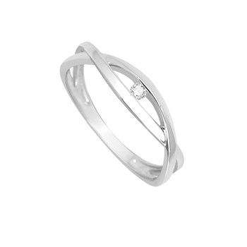 Bague Femme - Or 18 Carats - Diamant 0,03 Carats