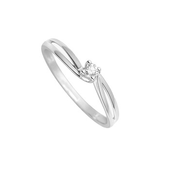 Bague Femme - Or 18 Carats - Diamant 0,07 Carats