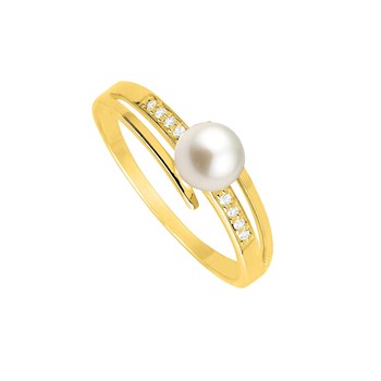 Bague Femme - perle - Or 18 Carats