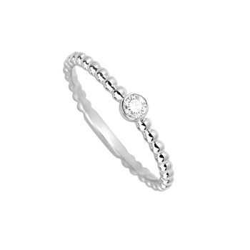 Bague Femme - Or 18 Carats - Diamant 0,07 Carats