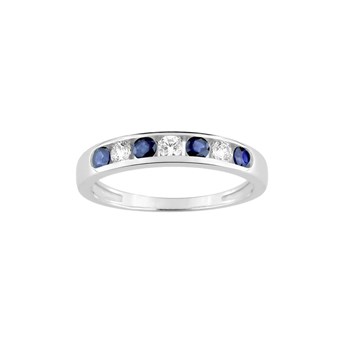 Bague Femme - Saphir - Oxyde de zirconium - Or 18 Carats