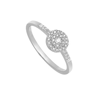 Bague Femme - Or 18 Carats - Diamant 0,15 Carats