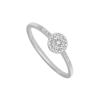 Bague Femme - Or 18 Carats - Diamant 0,1 Carats