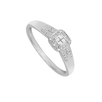 Bague Femme - Or 18 Carats - Diamant 0,1 Carats
