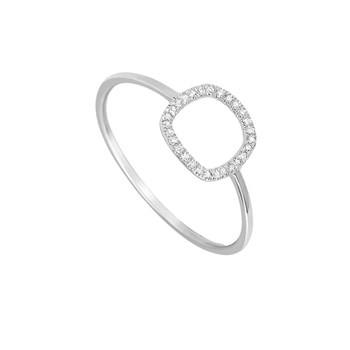 Bague Femme - Or 18 Carats - Diamant 0,05 Carats