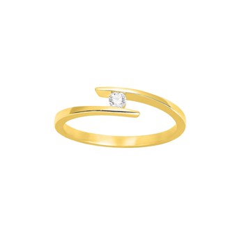 Bague Femme - Or 18 Carats - Diamant 0,08 Carats