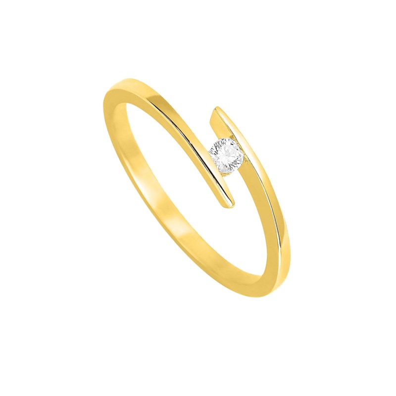 Bague Femme - Or 18 Carats - Diamant 0,08 Carats - vue 2