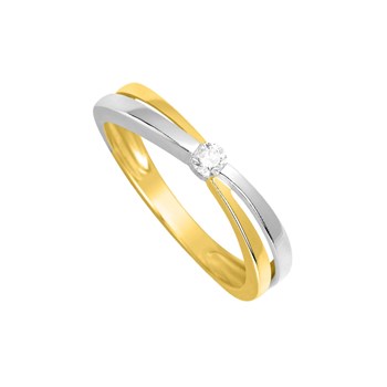 Bague Femme - Or 18 Carats - Diamant 0,07 Carats