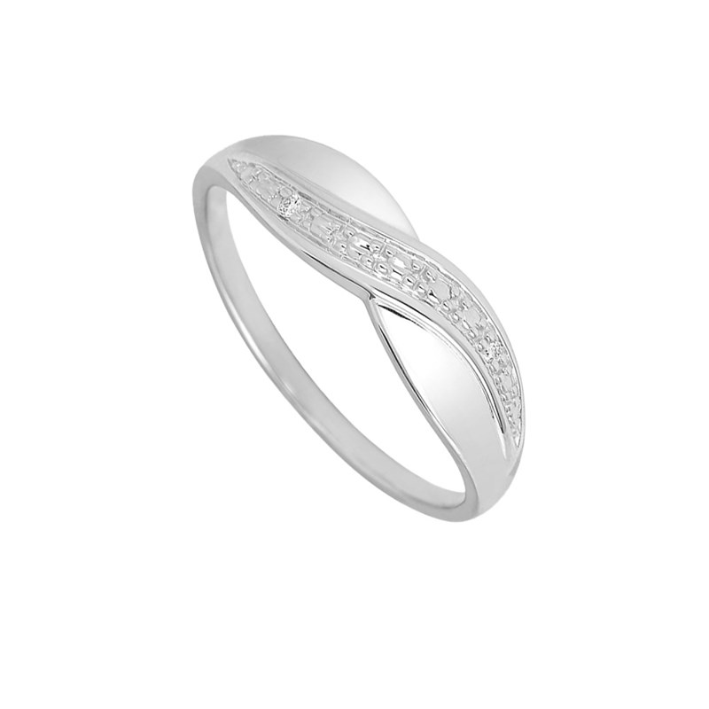Bague Femme - Or 18 Carats - Diamant 0,01 Carats - vue 2