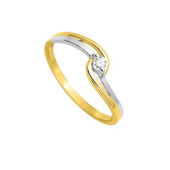Bague Femme - Or 18 Carats - Diamant 0,07 Carats