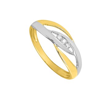 Bague Femme - Or 18 Carats - Diamant 0,06 Carats