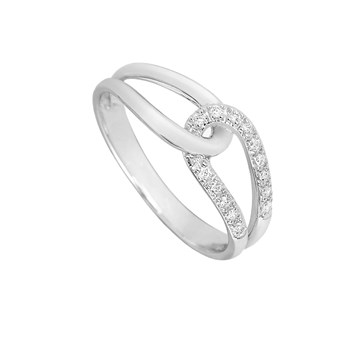 Bague Femme - Or 18 Carats - Diamant 0,06 Carats