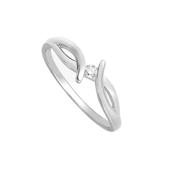 Bague Femme - Or 18 Carats - Diamant 0,05 Carats