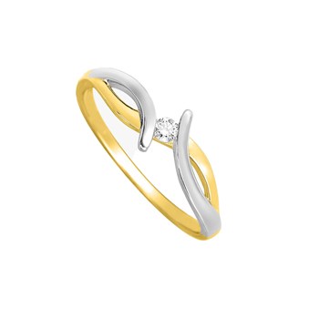Bague Femme - Or 18 Carats - Diamant 0,05 Carats