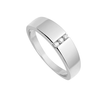 Bague Femme - Or 18 Carats - Diamant 0,06 Carats