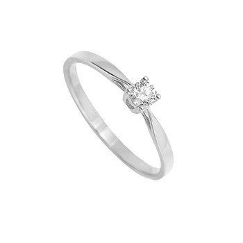Bague Femme - Or 18 Carats - Diamant 0,14 Carats