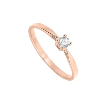 Bague Femme - Or 18 Carats - Diamant 0,14 Carats
