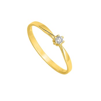 Bague Femme - Or 18 Carats - Diamant 0,04 Carats