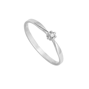 Bague Femme - Or 18 Carats - Diamant 0,04 Carats