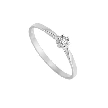 Bague Femme - Or 18 Carats - Diamant 0,08 Carats
