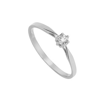 Bague Femme - Or 18 Carats - Diamant 0,1 Carats