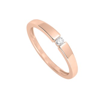 Bague Femme - Or 18 Carats - Diamant 0,06 Carats
