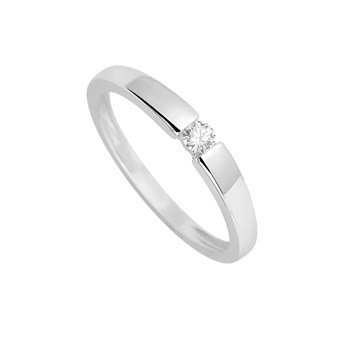 Bague Femme - Or 18 Carats - Diamant 0,08 Carats