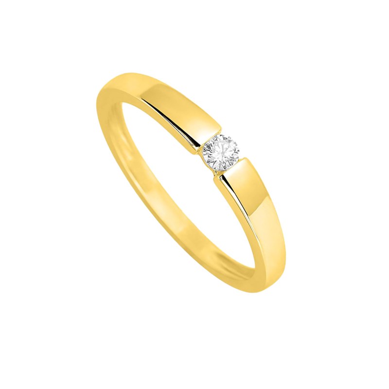 Bague Femme - Or 18 Carats - Diamant 0,08 Carats - vue 2