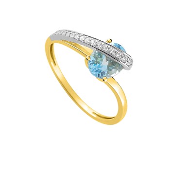 Bague femme - topaze - Or 18 Carats