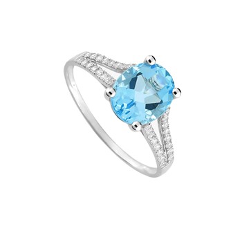 Bague femme - topaze - Or 18 Carats