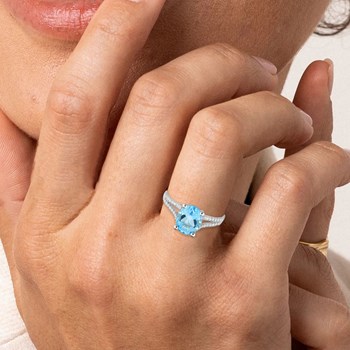 Bague femme - topaze - Or 18 Carats