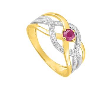Bague femme - rubis - Or 18 Carats