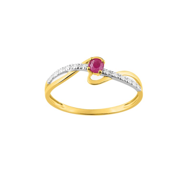 Bague femme - rubis - Or 18 Carats