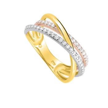Bague femme - Oxyde de zirconium - Or 18 Carats