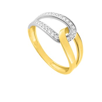 Bague femme - Oxyde de zirconium - Or 18 Carats