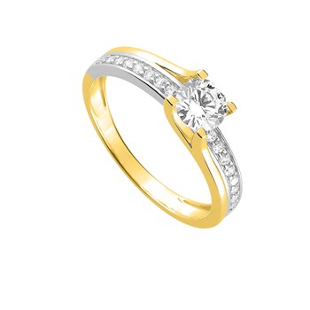 Bague femme - Oxyde de zirconium - Or 18 Carats