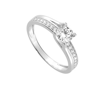 Bague femme - Oxyde de zirconium - Or 18 Carats