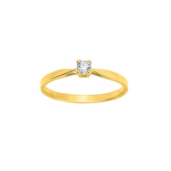 Bague Femme - Or 18 Carats - Diamant 0,1 Carats