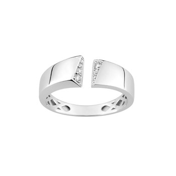 Bague femme - Or 18 Carats - Diamant : 0,072 Carat