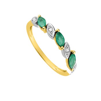 Bague femme - Emeraude - Or 18 Carats