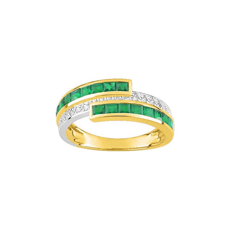 Bague femme - Emeraude - Or 18 Carats